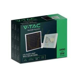 V-TAC Solar LED-projektor 35W vit IP65, fjärrkontroll, timer VT-100W 4000K 2450lm. small 3