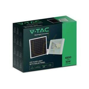 Solcells-LED-strålkastare V-TAC VT-300W-W 50 W 4200 lm 4000K IP65, fjärrkontroll och timer, vit small 3