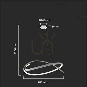 V-TAC 48W LED-pendelarmatur dimbar vit VT-7916 4000K 5150lm small 1