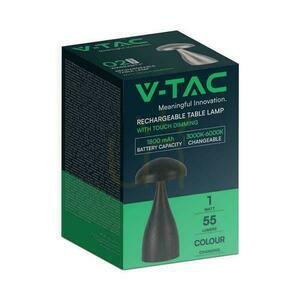 V-TAC 1W LED nattduksbordslampa 22cm USB-laddning Dimbar Svart VT-1041 3000K-6000K 55lm small 1