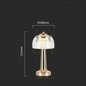 V-TAC 1W LED 26cm skrivbordslampa Nattlampa USB-laddning Dimbar Guld VT-1048 3000K-6000K 55lm. small 5