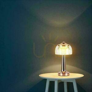 V-TAC 1W LED 26cm skrivbordslampa Nattlampa USB-laddning Dimbar Guld VT-1048 3000K-6000K 55lm. small 8