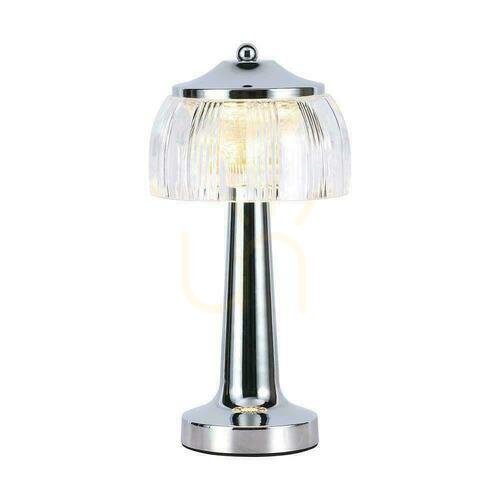 Kontrollera V-TAC VT-1048 LED bordslampa 1W USB dimbar krom 3000–6000K
