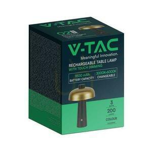 V-TAC 3W LED nattduksbordslampa 24cm USB-laddning Dimbar guld VT-1050 3000K-6000K 200lm small 1