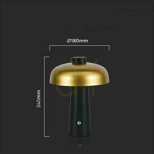 V-TAC 3W LED nattduksbordslampa 24cm USB-laddning Dimbar guld VT-1050 3000K-6000K 200lm small 2