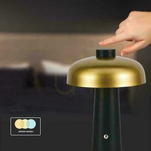 V-TAC 3W LED nattduksbordslampa 24cm USB-laddning Dimbar guld VT-1050 3000K-6000K 200lm small 3