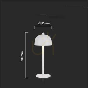 V-TAC 3W LED nattduksbordslampa 30cm USB-laddning dimbar vit VT-1052 3000K-6000K 200lm small 4
