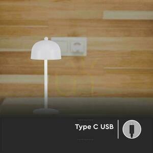 V-TAC 3W LED nattduksbordslampa 30cm USB-laddning dimbar vit VT-1052 3000K-6000K 200lm small 6