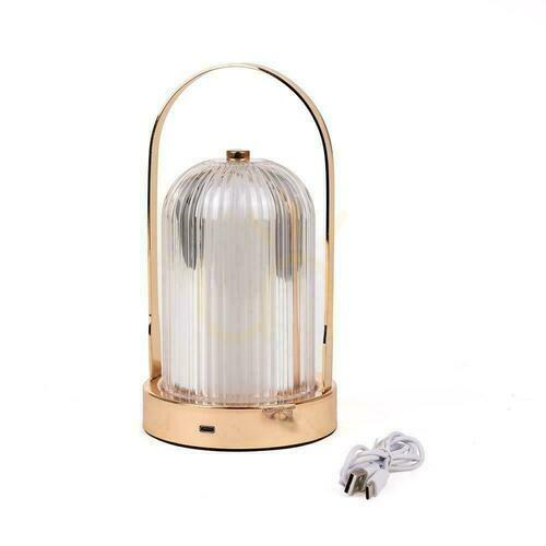 Kontrollera V-TAC 1W LED nattduksbordslampa 22cm USB-laddning dimbar guld VT-1057 3000K-6000K 55lm