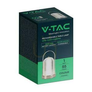 V-TAC 1W LED nattduksbordslampa 22cm USB-laddning Dimbar matt guld VT-1057 3000K-6000K 55lm small 1