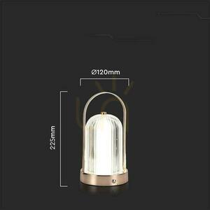 V-TAC 1W LED nattduksbordslampa 22cm USB-laddning Dimbar matt guld VT-1057 3000K-6000K 55lm small 2