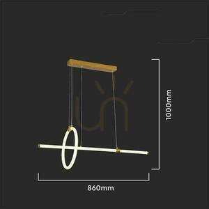 V-TAC 16W LED pendelarmatur Guld VT-7818 3000K 1820lm 1 V-TAC 16W LED pendelarmatur Guld VT-7818 3000K 1820lm small 1