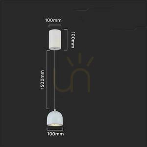V-TAC LED-pendelarmatur 8,5W 100cm Justerbar, beröringsfri strömbrytare Grå VT-7795 3000K 850lm small 2