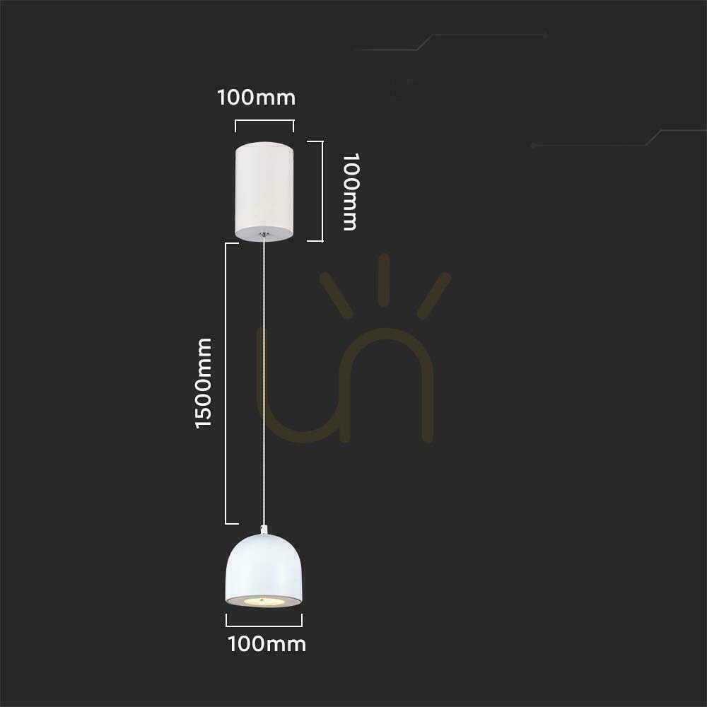 Förhandsvisning V-TAC LED pendelarmatur 8,5W 100cm Justerbar, beröringsfri strömbrytare Vit VT-7795 3000K 850lm V-TAC LED pendelarmatur 8,5W 100cm Justerbar, beröringsfri strömbrytare Vit VT-7795 3000K 850lm
