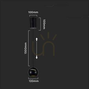 V-TAC LED pendelarmatur 8,5W 150cm Justerbar Svart VT-7797 3000K 850lm 1 V-TAC LED pendelarmatur 8,5W 150cm Justerbar Svart VT-7797 3000K 850lm small 1