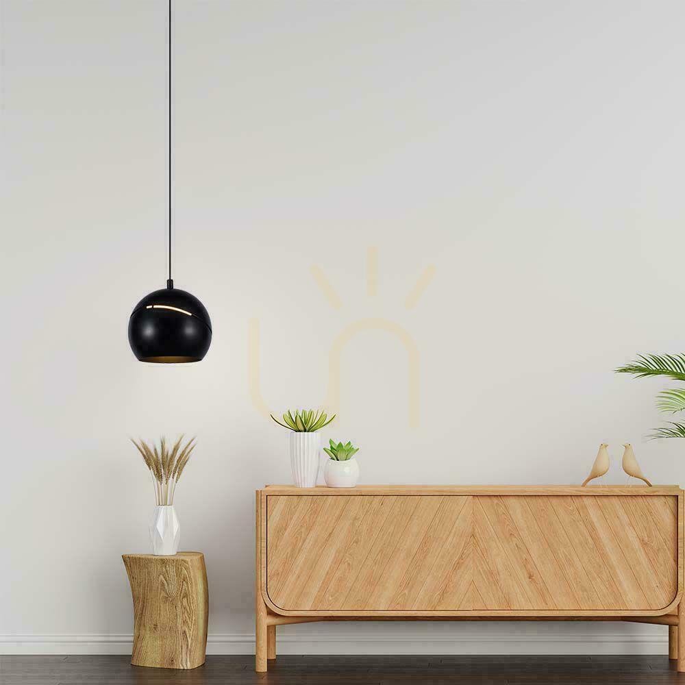 Utsikt V-TAC LED pendelarmatur 8,5W 150cm Justerbar Svart VT-7797 3000K 850lm V-TAC LED pendelarmatur 8,5W 150cm Justerbar Svart VT-7797 3000K 850lm