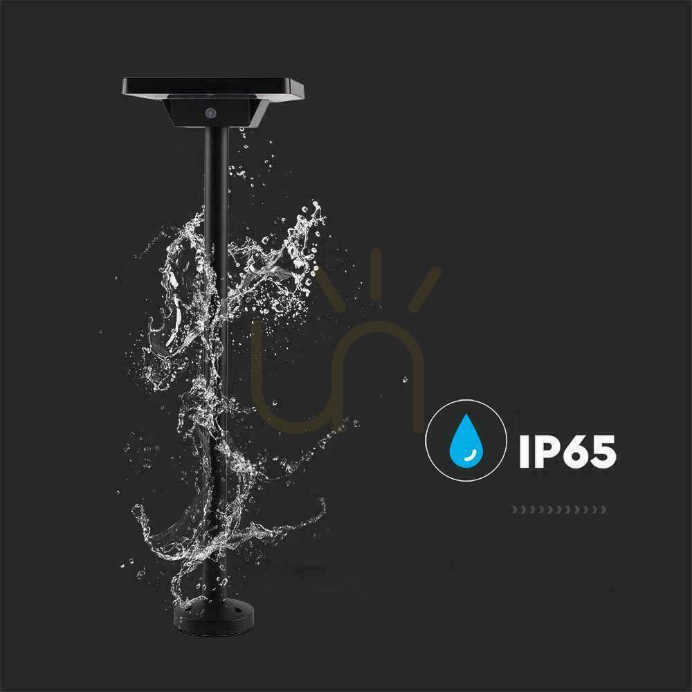 Utsikt V-TAC Solar Garden Pole 2-funktion IP65 53cm Svart VT-4102 3000K-6400K 220lm 3 års garanti V-TAC Solar Garden Pole 2-funktion IP65 53cm Svart VT-4102 3000K-6400K 220lm 3 års garanti
