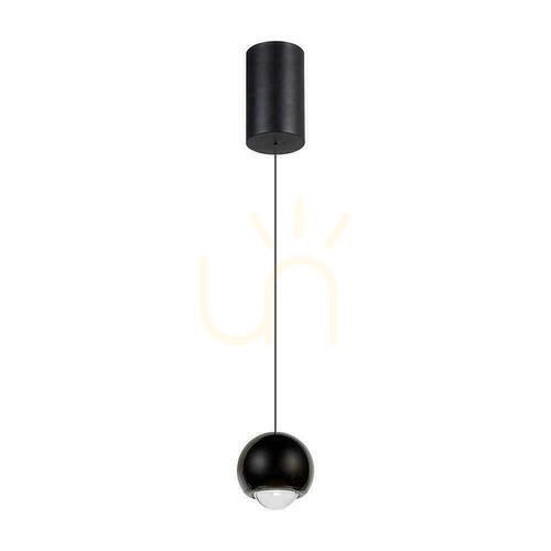 Kontrollera V-TAC VT-7508 svart LED-pendel, 6 W, 3000 K, 500 lm, justerbar till 200 cm