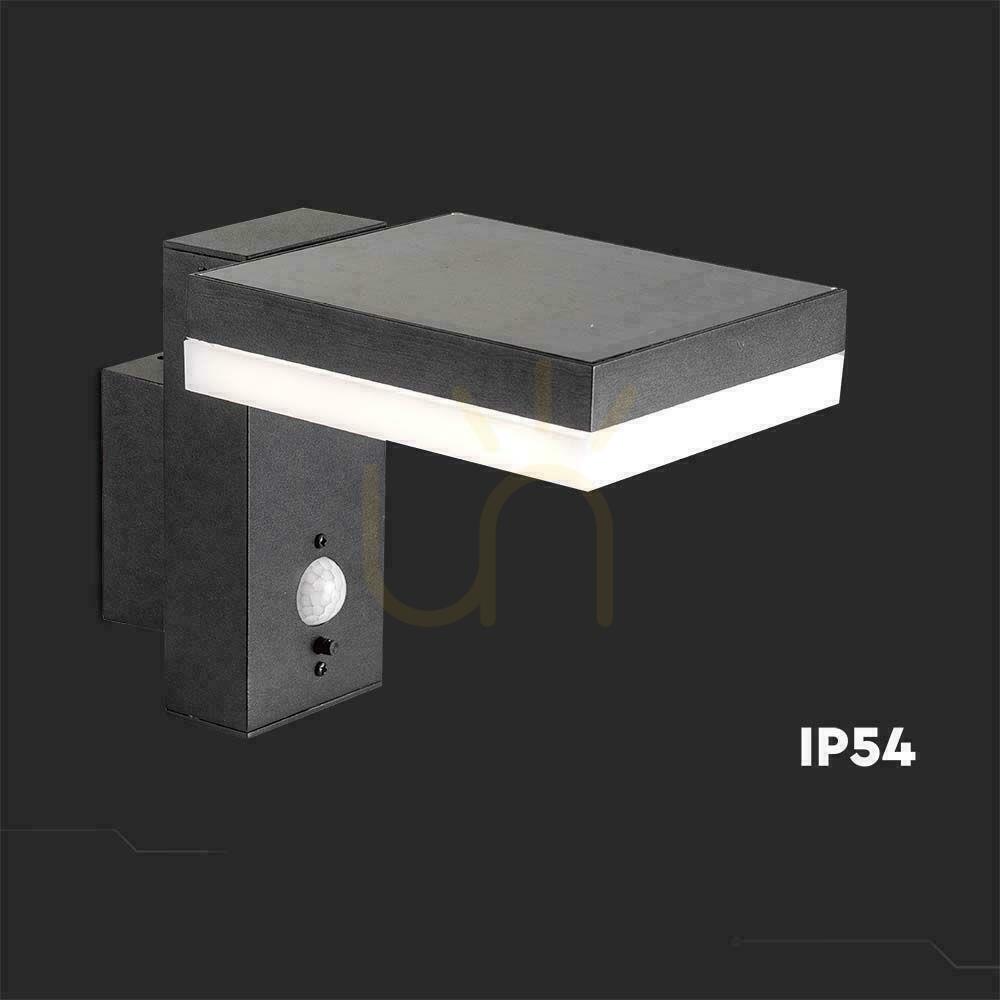 Display V-TAC 5,5W LED väggmonterad solcellslampa rörelsesensor fyrkantig IP54 VT-1147 3000K 220lm 3 års garanti V-TAC 5,5W LED väggmonterad solcellslampa rörelsesensor fyrkantig IP54 VT-1147 3000K 220lm 3 års garanti