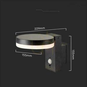 Vägglampa för trädgård Solar V-TAC 5,5W LED rörelsesensor rund IP54 VT-1147 3000K 220lm 3 års garanti small 2