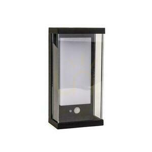 V-TAC 1W LED rörelsesensor IP65 svart VT-1193 3000K 95lm väggmonterad solcellslampa för trädgård. small 2