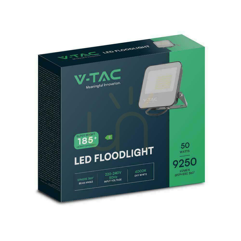 Display V-TAC LED-projektor 50W 185Lm/W Svart VT-4456 4000K 9250lm V-TAC LED-projektor 50W 185Lm/W Svart VT-4456 4000K 9250lm