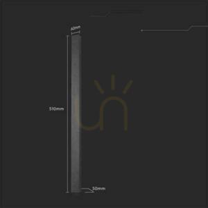 LED Line V-TAC 10W IP65 Antracit 51cm VT-1173 4000K 1300lm Väggmontering. 6 LED Line V-TAC 10W IP65 Antracit 51cm VT-1173 4000K 1300lm Väggmontering. small 6