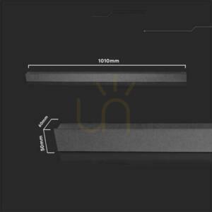 LED Line V-TAC 16W IP65 antracit 100cm väggarmatur VT-1176 3000K 2035lm. small 6