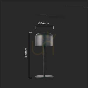 V-TAC 1,5W LED nattduksbordslampa 21cm laddningsbar dimbar svart VT-1181 2700K-5700K 150lm small 2