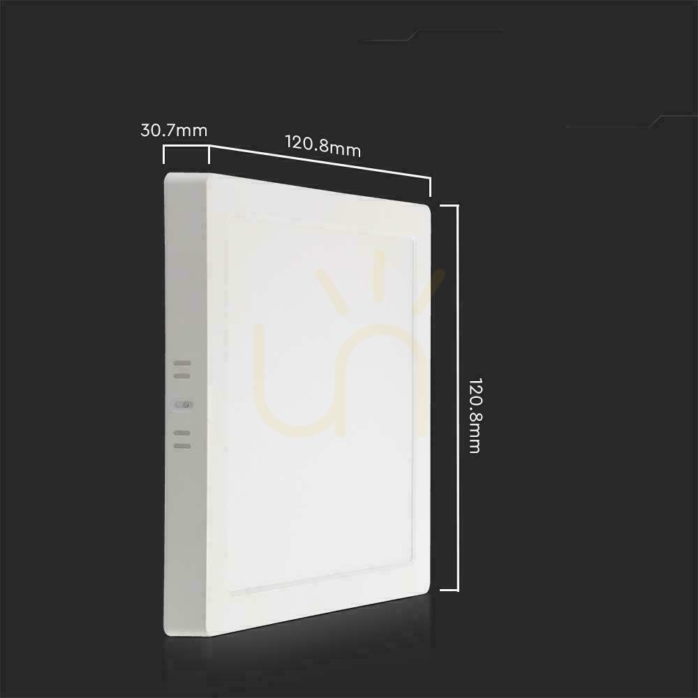 Display V-TAC Ytmonterad LED-panel Premium Downlight 6W Square 120x120 VT-60006 3000K 660lm. V-TAC Ytmonterad LED-panel Premium Downlight 6W Square 120x120 VT-60006 3000K 660lm.