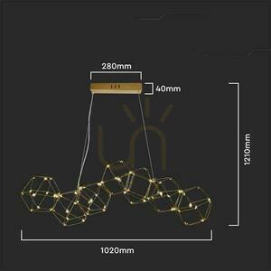 V-TAC 28W LED pendelarmatur Guld VT-7918 3000K 2700lm 3 V-TAC 28W LED pendelarmatur Guld VT-7918 3000K 2700lm small 3