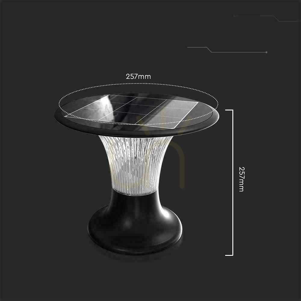 Display V-TAC 15W LED Solar Garden Pole IP65 CCT Motion Sensor Black 26cm VT-426 6000K+4000K 2200lm 3 års garanti V-TAC 15W LED Solar Garden Pole IP65 CCT Motion Sensor Black 26cm VT-426 6000K+4000K 2200lm 3 års garanti