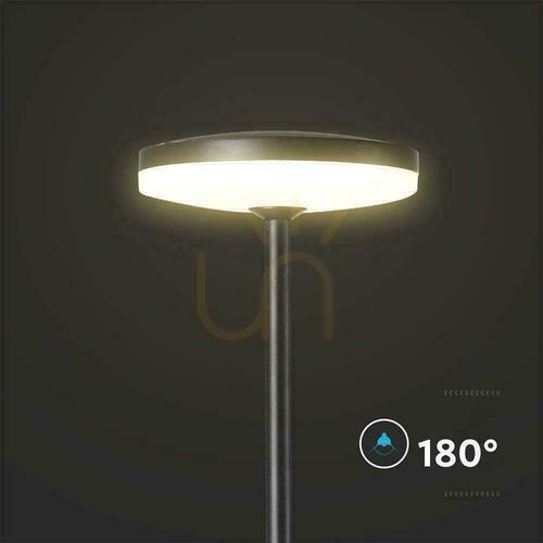 Kontrollera V-TAC 2-funktions LED-stolparmatur för trädgård 12W IP65 80cm Antracit VT-1160 3000K 1135lm