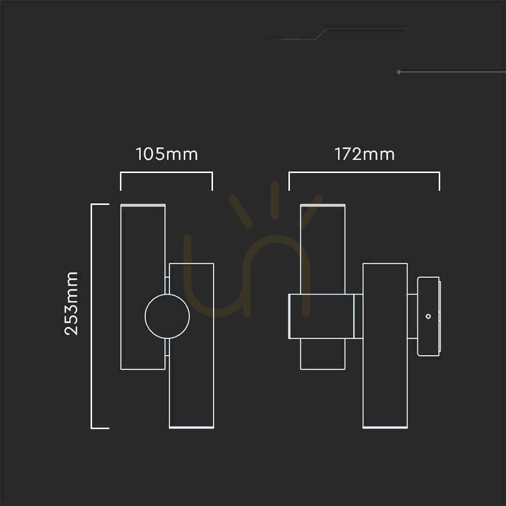 Förhandsvisning Vägglampa V-TAC 6W LED IP44 Vit VT-1186 4000K 620lm. Vägglampa V-TAC 6W LED IP44 Vit VT-1186 4000K 620lm.