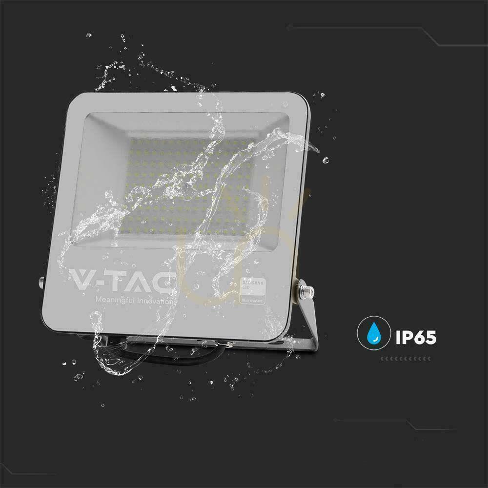Utsikt LED-projektor V-TAC 100W 135Lm/W SAMSUNG CHIP Svart VT-44101 6500K 11480lm 5 års garanti LED-projektor V-TAC 100W 135Lm/W SAMSUNG CHIP Svart VT-44101 6500K 11480lm 5 års garanti