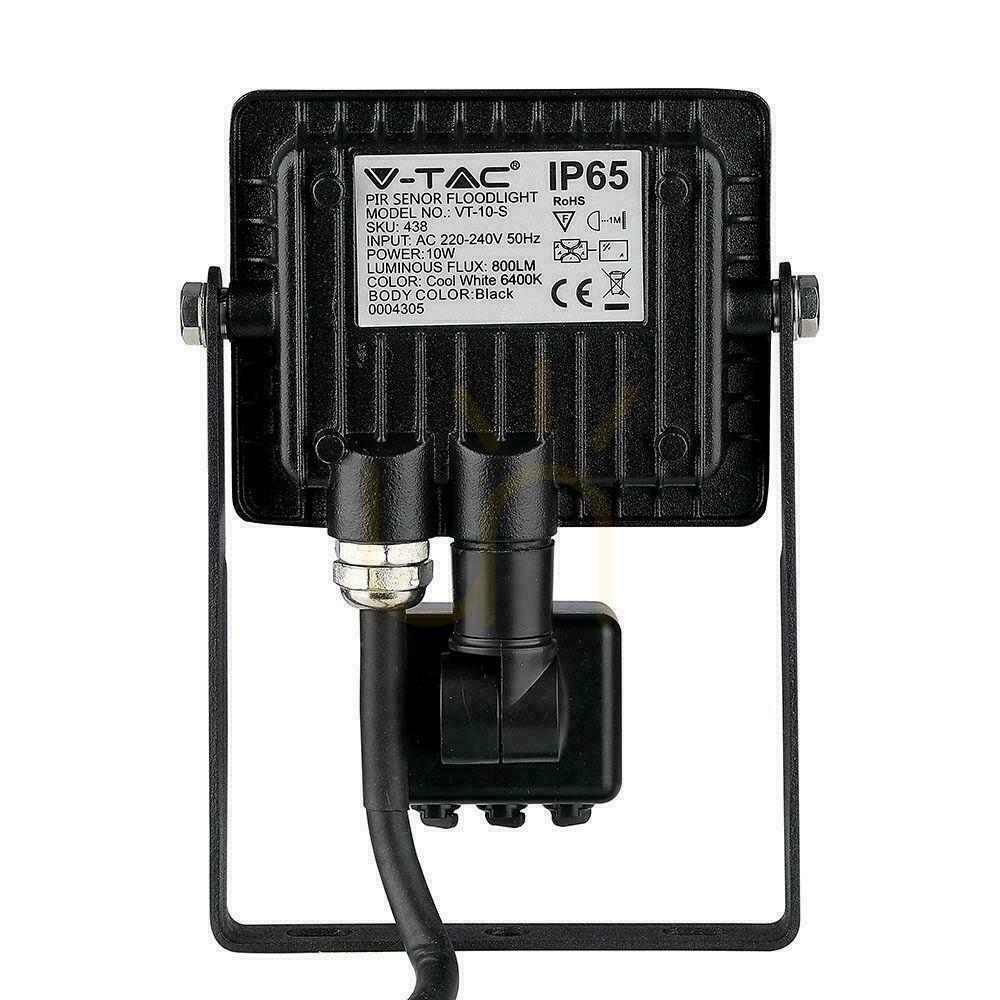 Display V-TAC LED-projektor 10W SAMSUNG CHIP Rörelsesensor Avstängningsfunktion Svart VT-10-S-B 4000K 800lm 5 års garanti V-TAC LED-projektor 10W SAMSUNG CHIP Rörelsesensor Avstängningsfunktion Svart VT-10-S-B 4000K 800lm 5 års garanti
