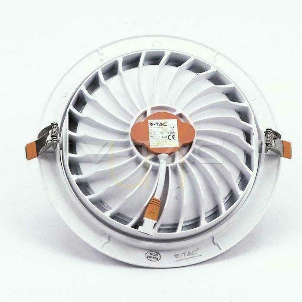Utsikt V-TAC LED Downlight SAMSUNG CHIP 30W Moving VT-2-30 3000K 2400lm 5 års garanti. V-TAC LED Downlight SAMSUNG CHIP 30W Moving VT-2-30 3000K 2400lm 5 års garanti.