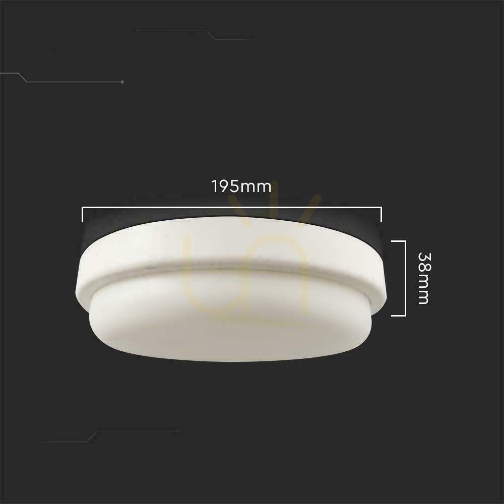 Display V-TAC 18W LED Plafond rund 195x38mm IP54 VT-8096 3000K 1820lm V-TAC 18W LED Plafond rund 195x38mm IP54 VT-8096 3000K 1820lm