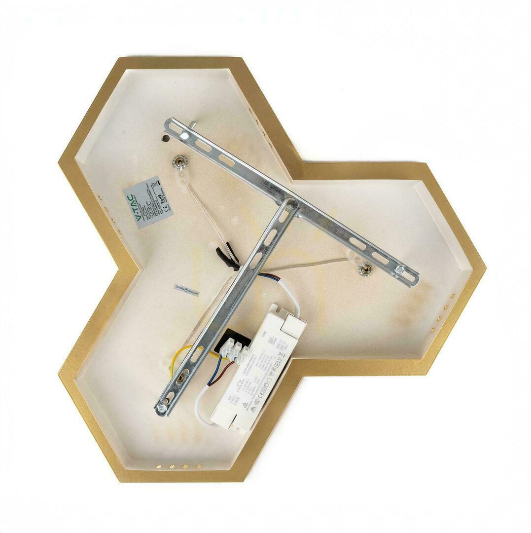 Display V-TAC 46W LED-pendelarmatur dimbar guld VT-7920 3000K 4900lm V-TAC 46W LED-pendelarmatur dimbar guld VT-7920 3000K 4900lm