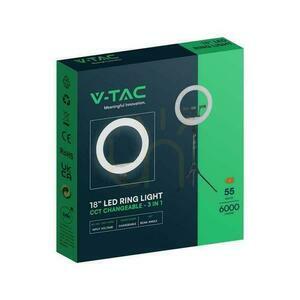 LED-ringljus för 3 telefoner V-TAC 55W fi44cm stativ pilotväska VT-45055 3200K-5500K 6000lm small 4