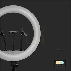 LED-ringljus för 3 telefoner V-TAC 55W fi44cm stativ pilotväska VT-45055 3200K-5500K 6000lm small 6