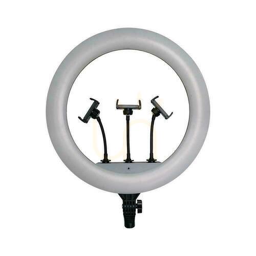 Kontrollera LED-ringljus för 3 telefoner V-TAC 55W fi44cm stativ pilotväska VT-45055 3200K-5500K 6000lm