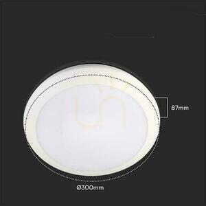 Plafond V-TAC 20W LED rund IP44 rörelsesensor mikrovågsugn IK10 30cm vit VT-8222 3000K-4000K-6000K 1800lm 5 års garanti small 5
