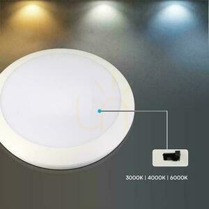 Plafond V-TAC 20W LED rund IP44 rörelsesensor mikrovågsugn IK10 30cm vit VT-8222 3000K-4000K-6000K 1800lm 5 års garanti small 6