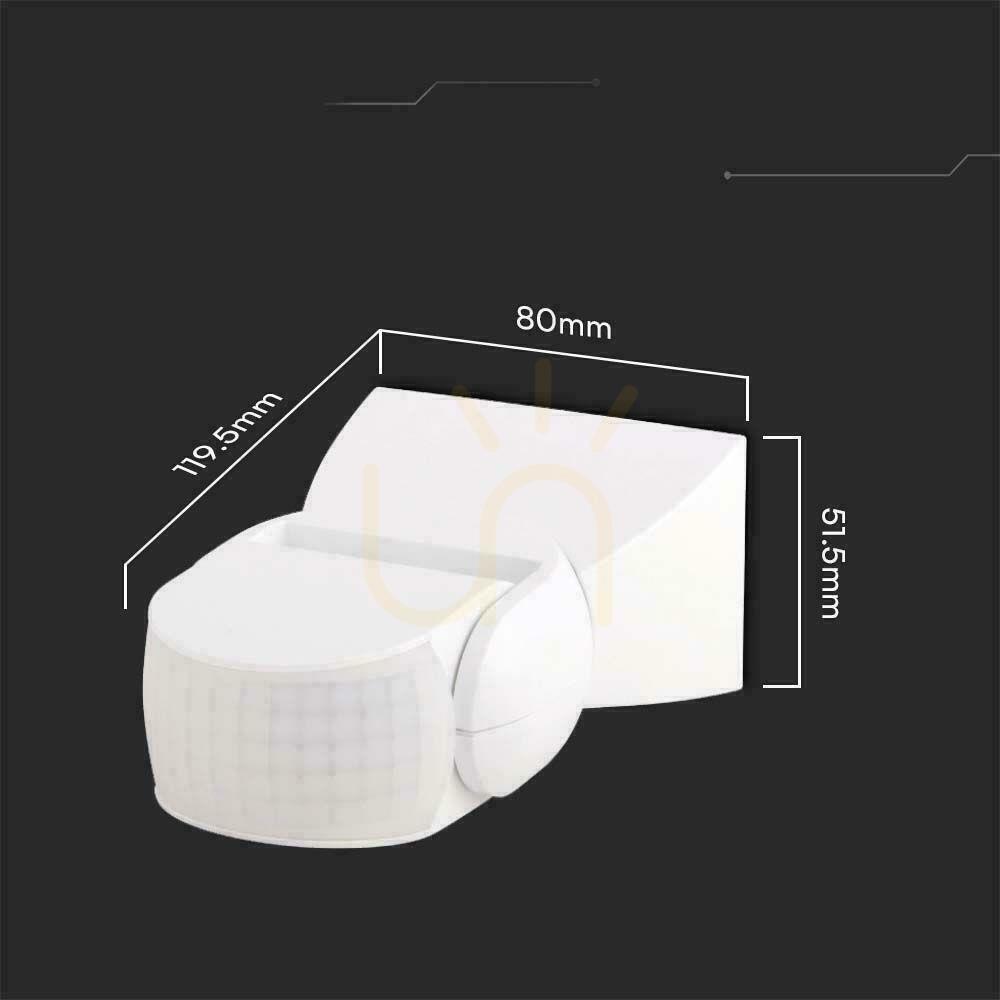 Kontrollera Infraröd rörelsesensor väggmonterad vit 180st 1200W IP65 VT-80300 5 års garanti Infraröd rörelsesensor väggmonterad vit 180st 1200W IP65 VT-80300 5 års garanti