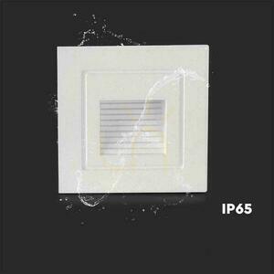 V-TAC 3W LED trapphusarmatur fyrkantig vit 230V VT-1128 3000K 180lm. small 3