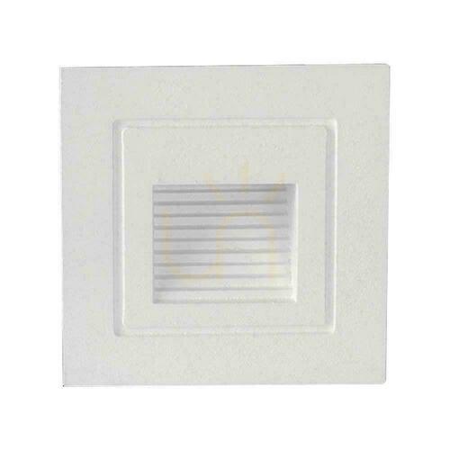 Kontrollera V-TAC 3W LED trapphusarmatur fyrkantig vit 230V VT-1128 3000K 180lm.