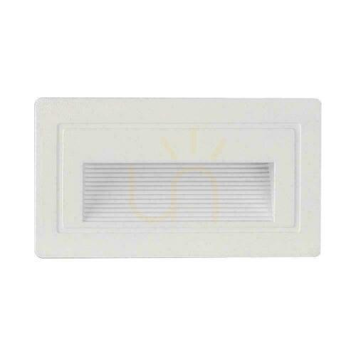 Kontrollera V-TAC 3W LED Rektangel trapphusarmatur Vit 230V VT-1130 3000K 180lm
