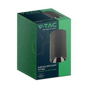V-TAC GU10 takarmatur rund utanpåliggande rör svart 65x100mm VT-1131 3 års garanti small 1