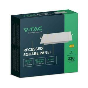 V-TAC LED Panel Infälld Premium Downlight 3W Square 90x90 VT-61003 3000K 330lm. small 4